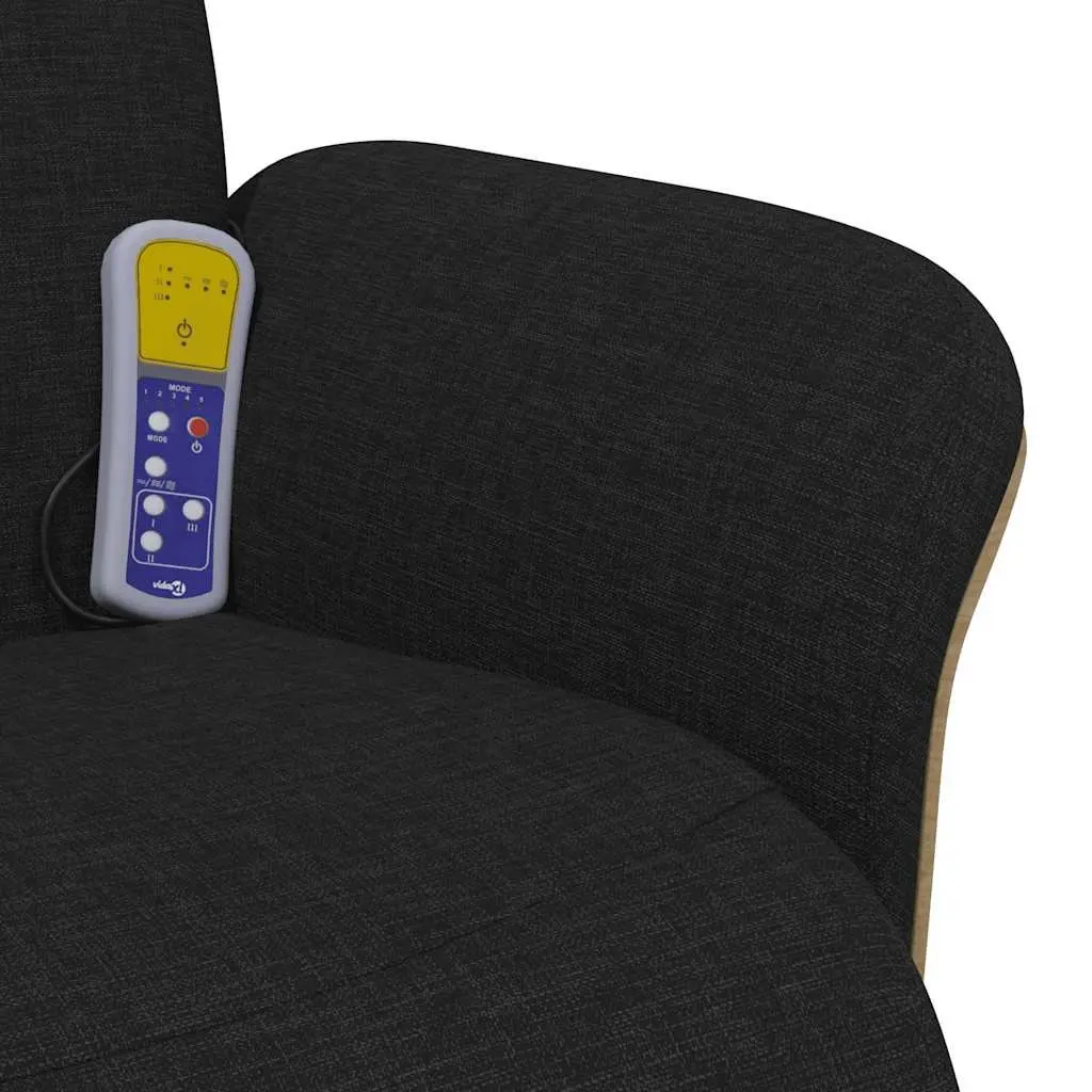 Black Massage Recliner Chair with Footrest