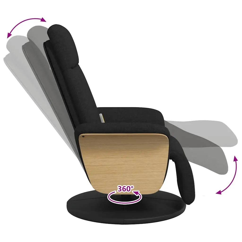 Black Massage Recliner Chair with Footrest