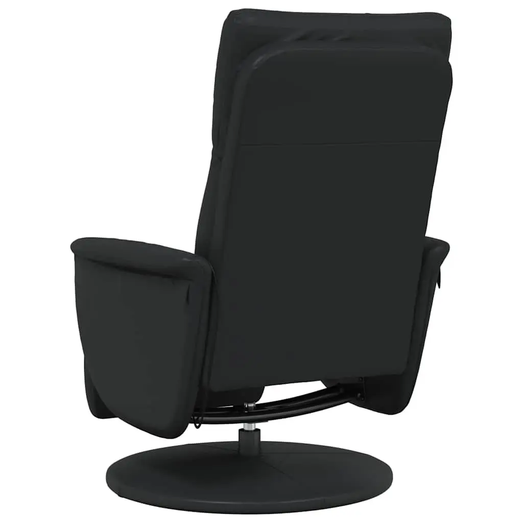 Massage Recliner Chair for Living Room Black Faux Leather 360 Degree Swivel
