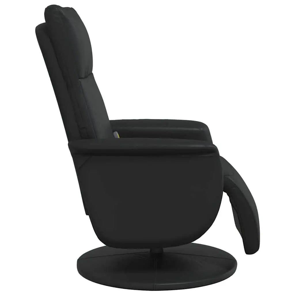 Massage Recliner Chair for Living Room Black Faux Leather 360 Degree Swivel