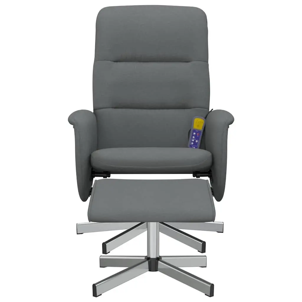 Grey Fabric Recliner Chair with Massage