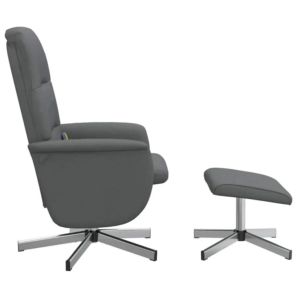 Grey Fabric Recliner Chair with Massage