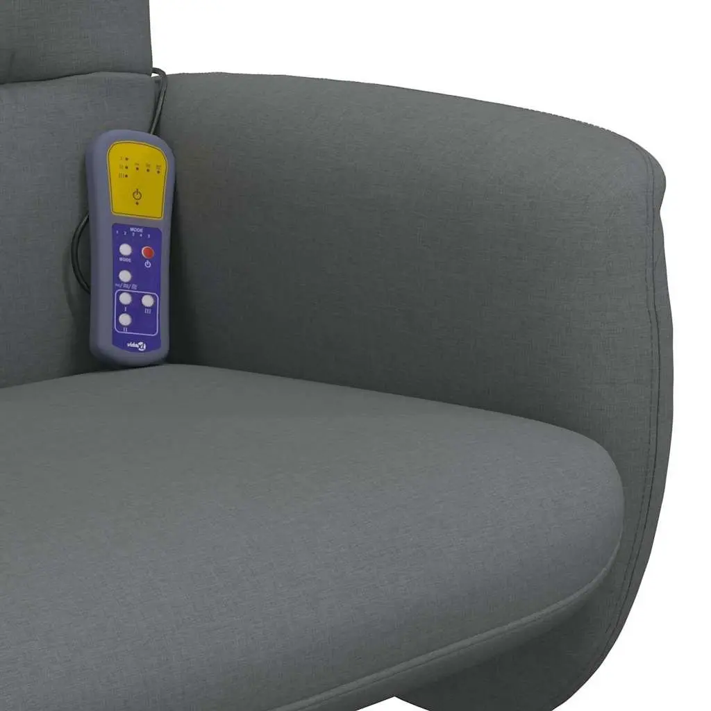 Grey Fabric Recliner Chair with Massage