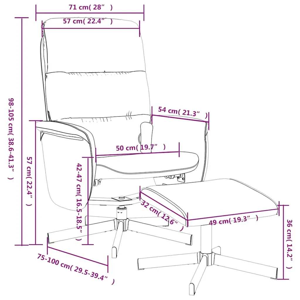 Grey Fabric Recliner Chair with Massage