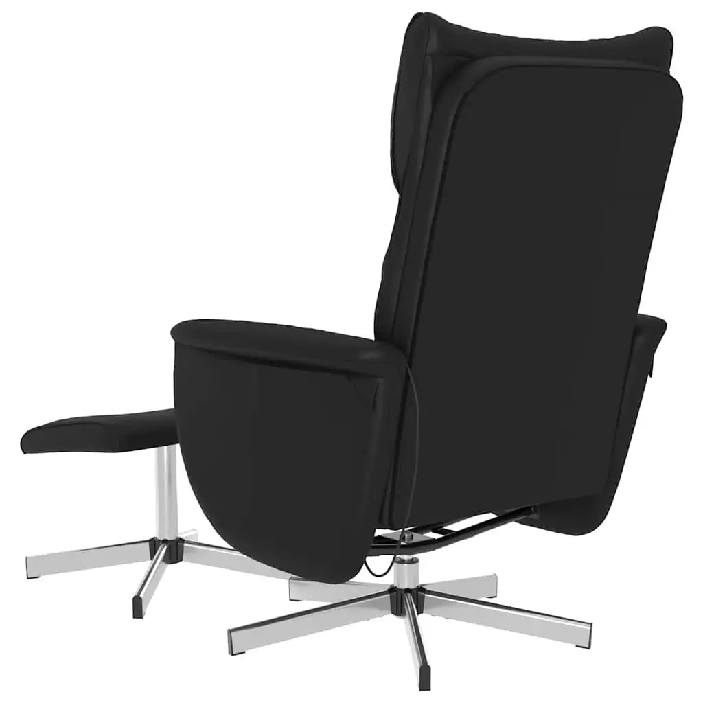 Massage Recliner Chair for Home Faux Leather 360 Degree Swivel with Footstool