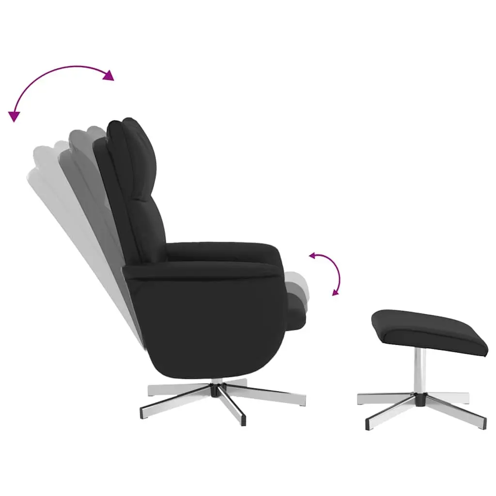 Massage Recliner Chair for Home Faux Leather 360 Degree Swivel with Footstool