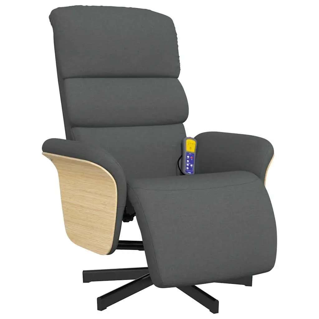 Massage Recliner Chair for Living Room Grey 360 Swivel