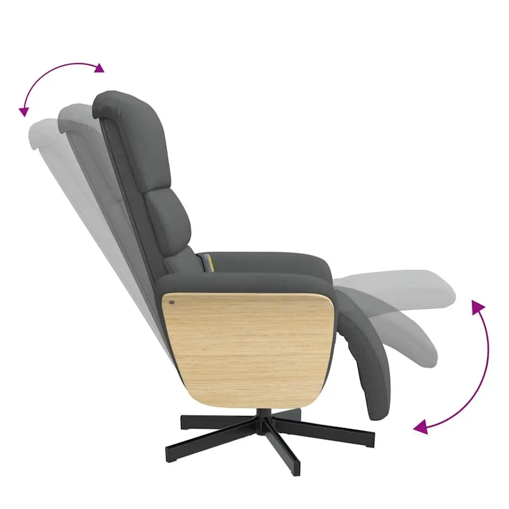 Massage Recliner Chair for Living Room Grey 360 Swivel