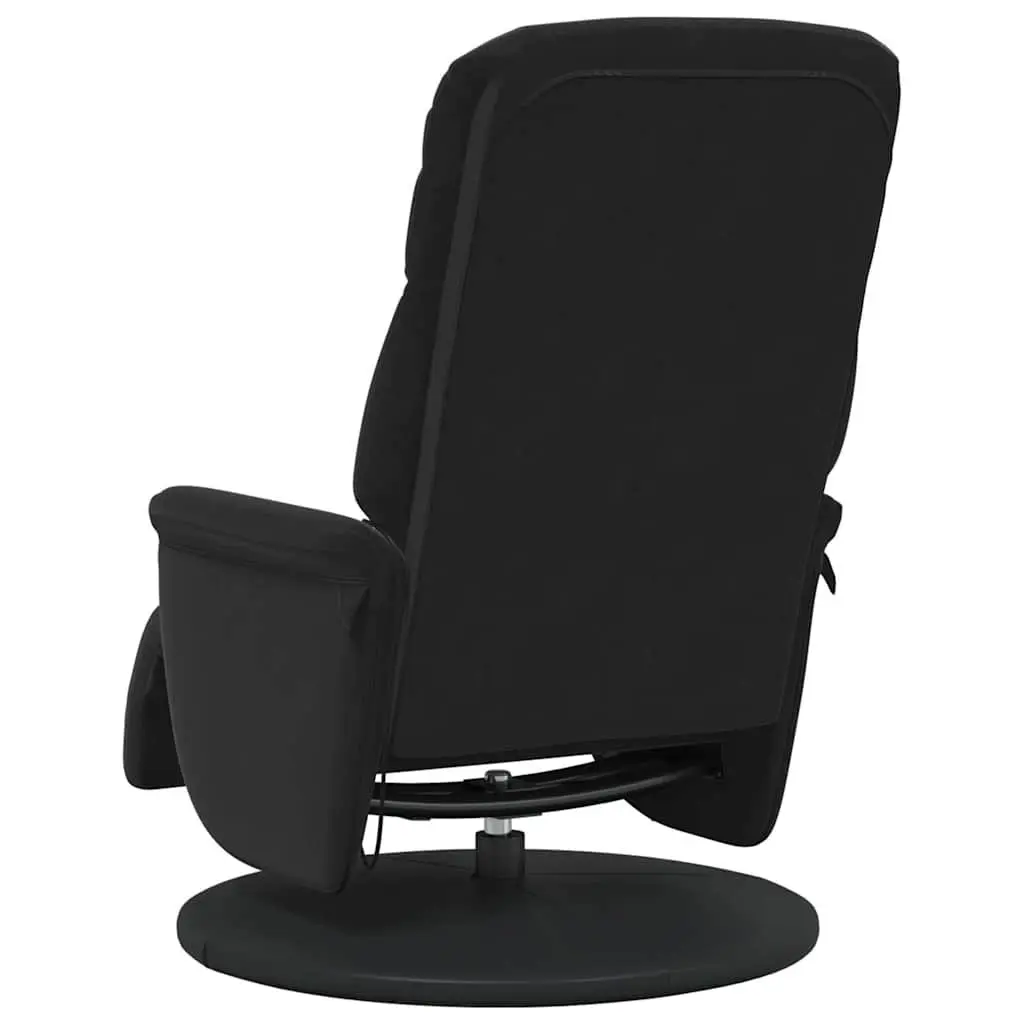 Massage Recliner Chair for Living Room 360 Swivel Adjustable Backrest Black Velvet