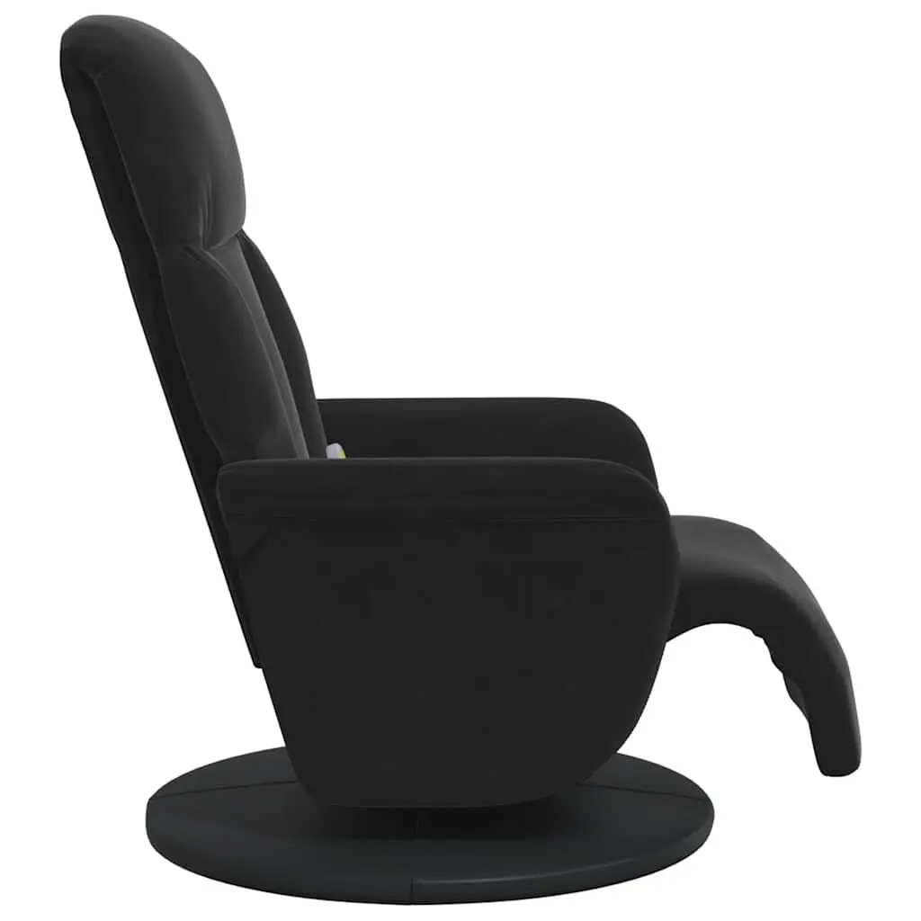 Massage Recliner Chair for Living Room 360 Swivel Adjustable Backrest Black Velvet