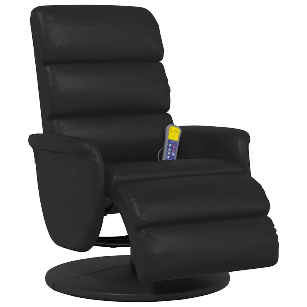 Black Massage Recliner Chair with Footrest