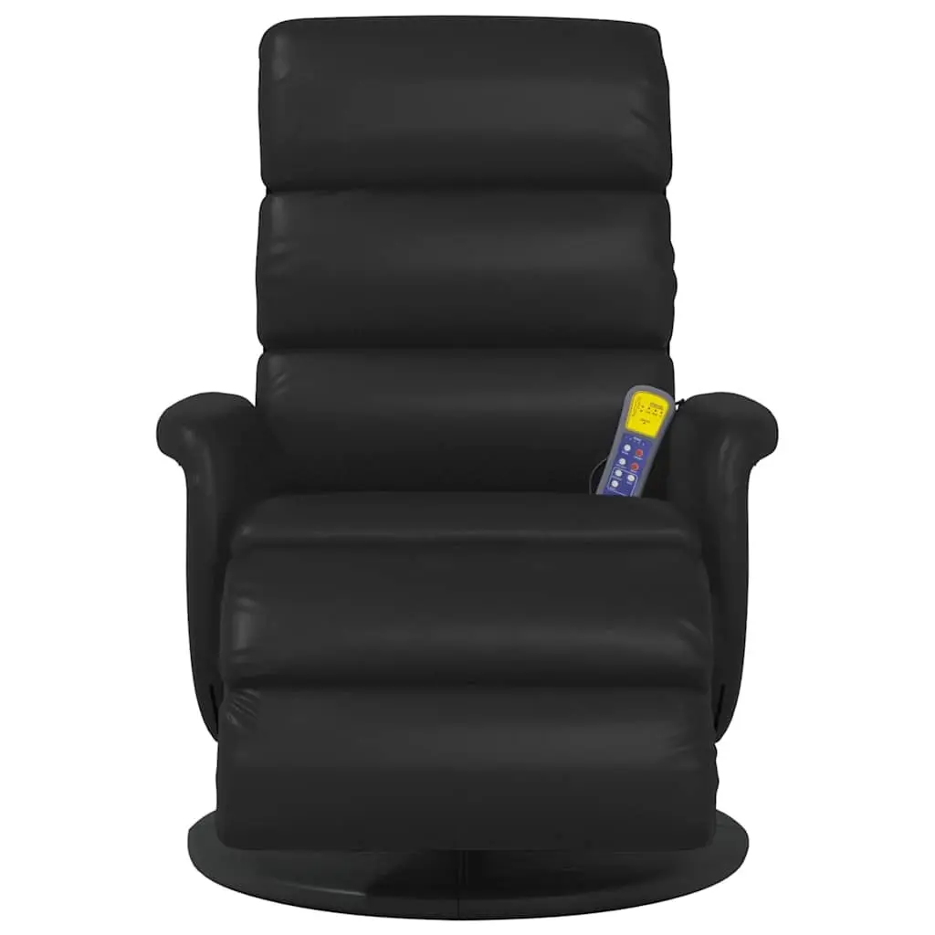 Black Massage Recliner Chair with Footrest