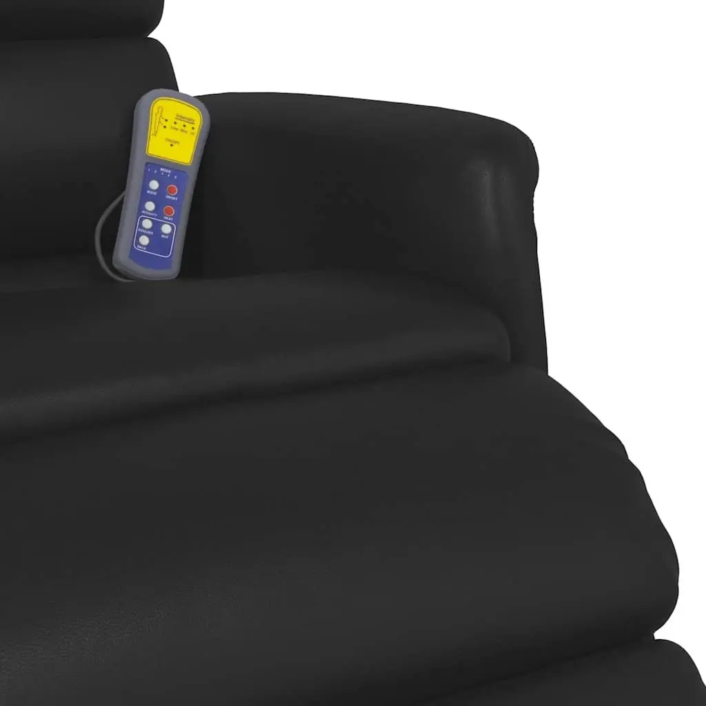 Black Massage Recliner Chair with Footrest