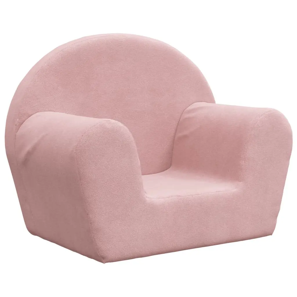Kids Sofa for Children Room Pink Soft Plush Removable Washable