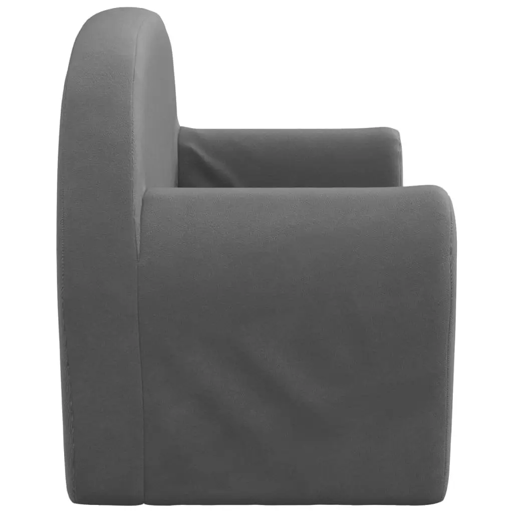 Kids Sofa 2-Seater Anthracite Soft Plush Couch for Children's Lounge Chair