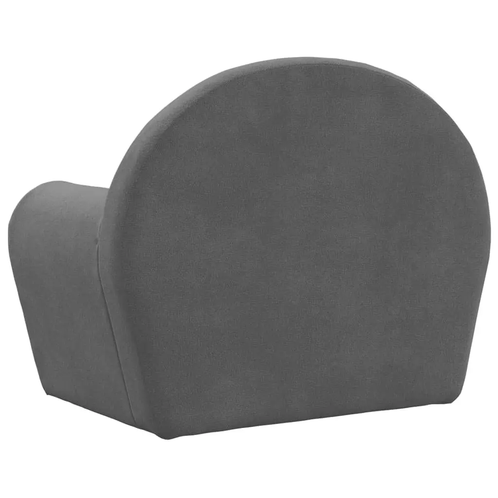 Kids Sofa Bed Anthracite Soft Plush Foldable 2-in-1 Armchair Mini Bed Toddler