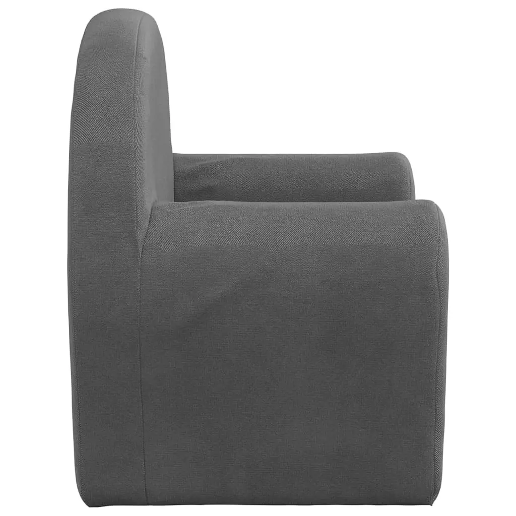 Kids Sofa Bed Anthracite Soft Plush Foldable 2-in-1 Armchair Mini Bed Toddler