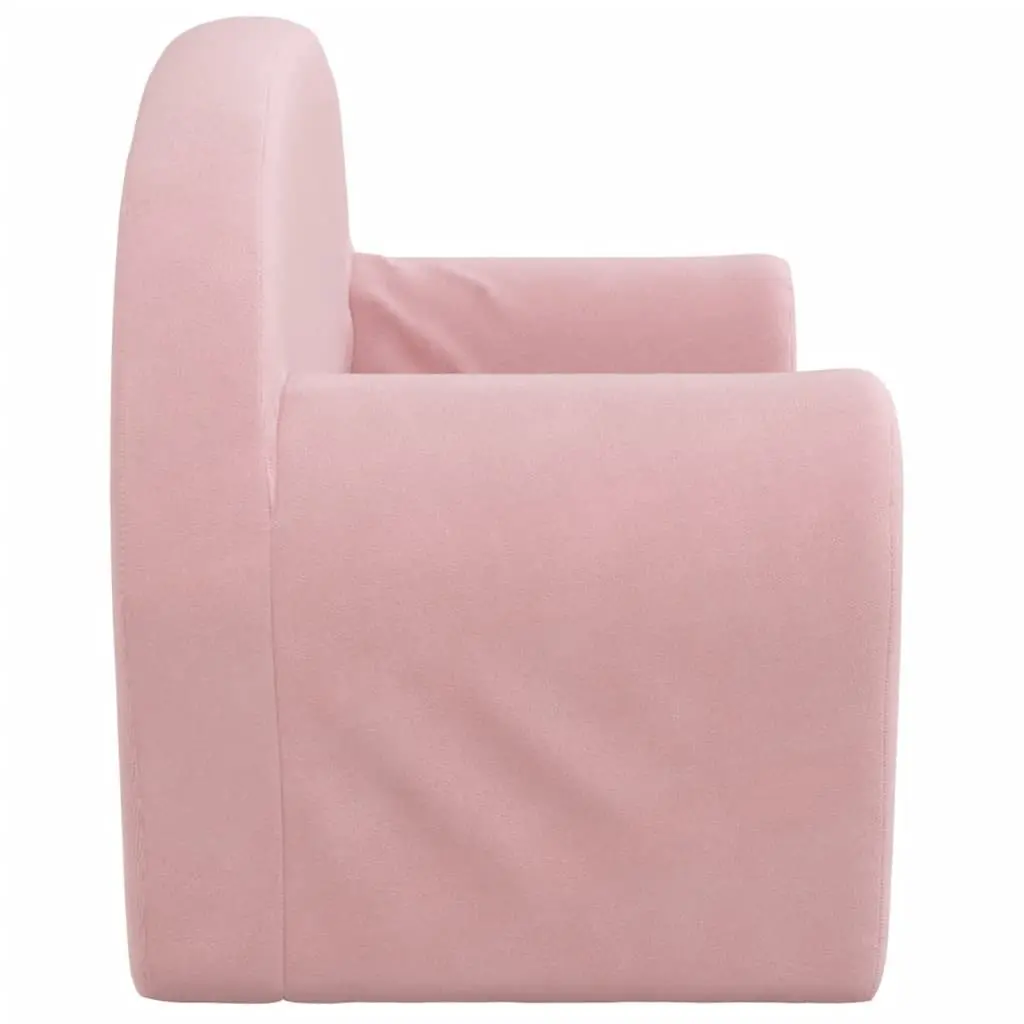 Kids Sofa Bed for Playroom 2-Seater Soft Plush Convertible Armchair