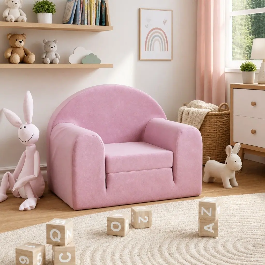 Kids' Pink 2-in-1 Sofa Bed