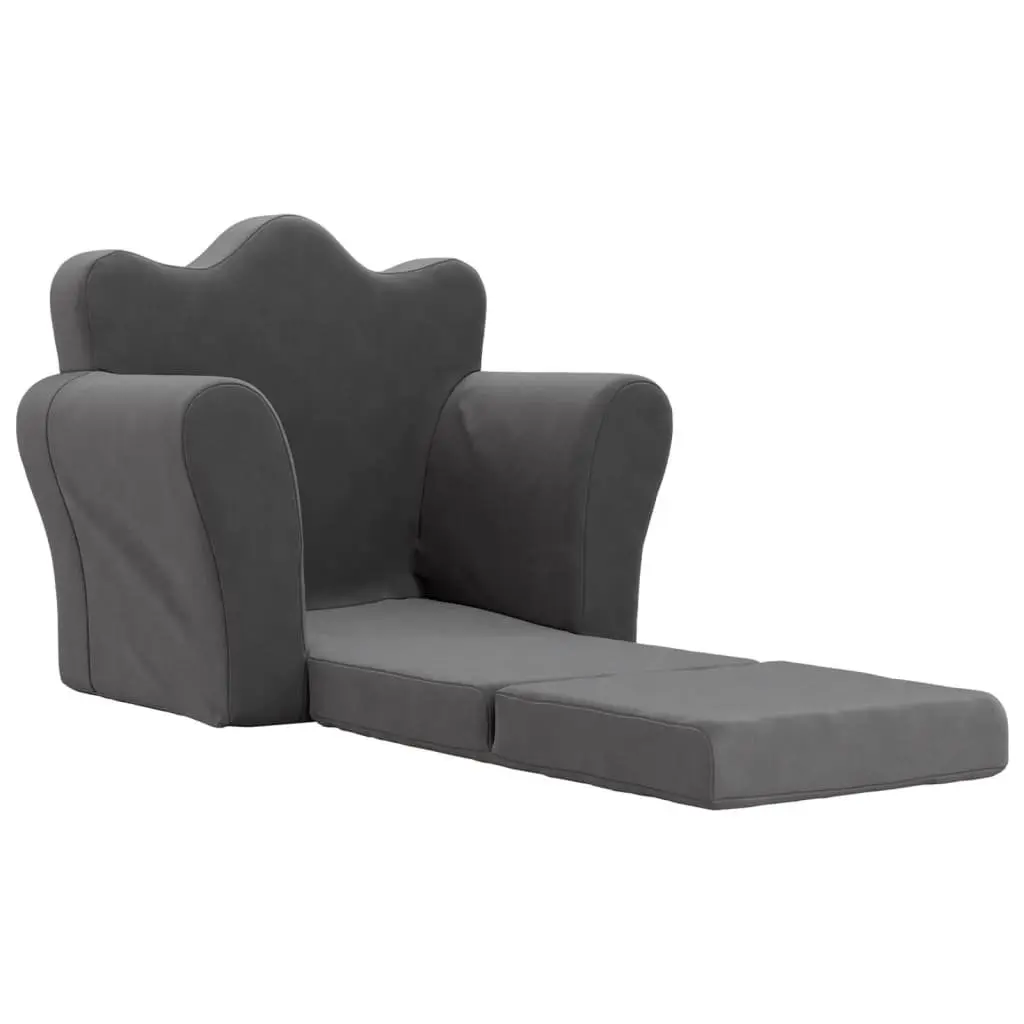 Kids Sofa Bed Folding 2-in-1 Armchair Toddler Soft Plush Removable Cover