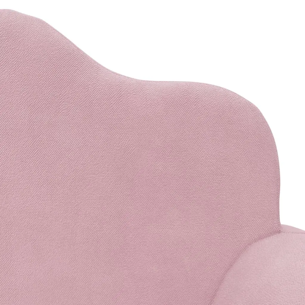 Kids Sofa Bed 2-Seater Pink Soft Plush Folding Children's Couch Armchair