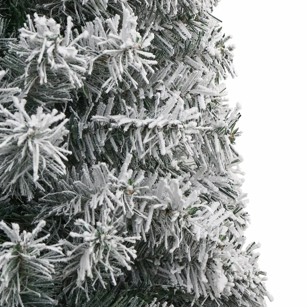 Slim Christmas Tree for Holiday Seasonal Decoration 270cm White Flocked Snow PVC