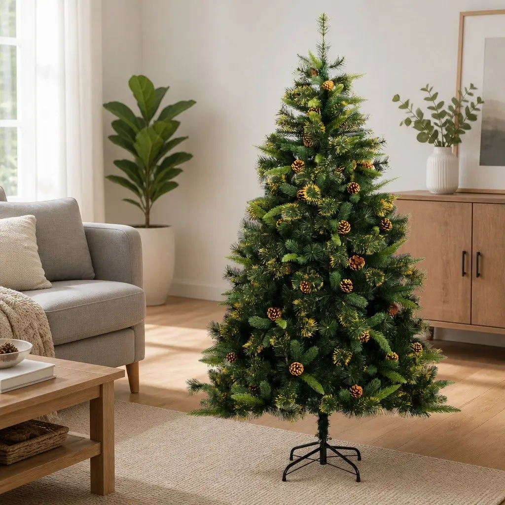 Artificial Christmas Tree Home 180cm Green PE Tips Cones