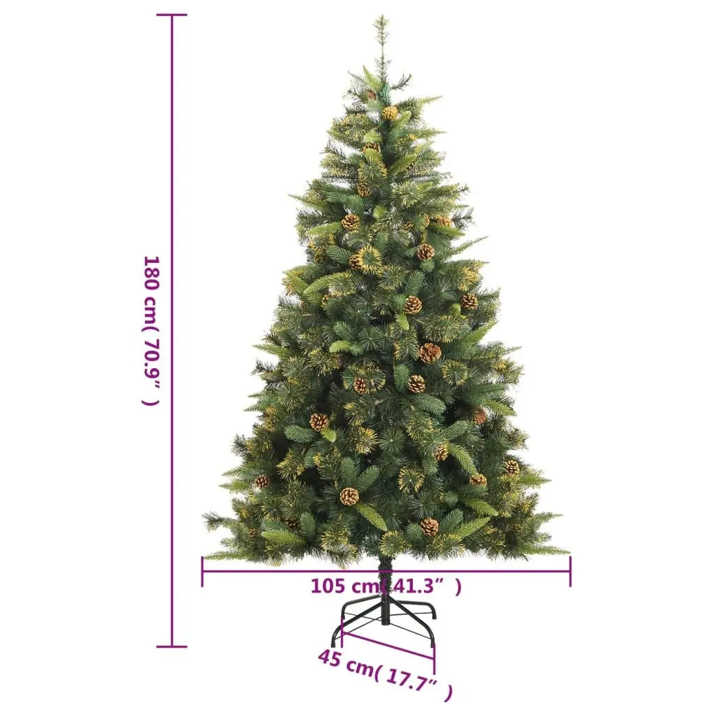 Artificial Christmas Tree Home 180cm Green PE Tips Cones