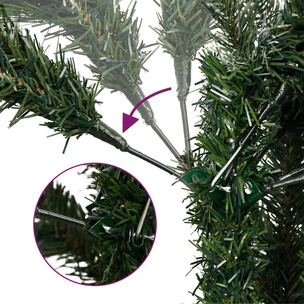 180cm White Hinged Christmas Tree