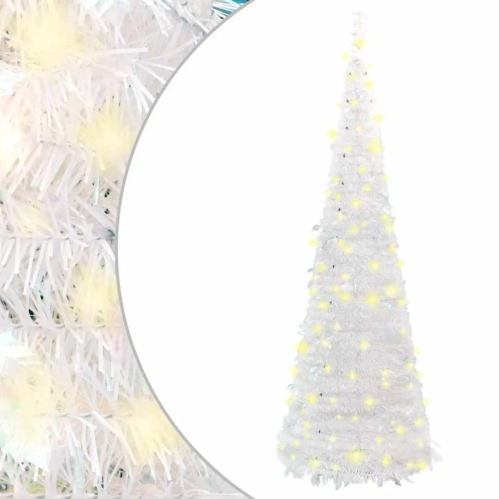 150cm White Artificial Christmas Tree with 100 LEDs