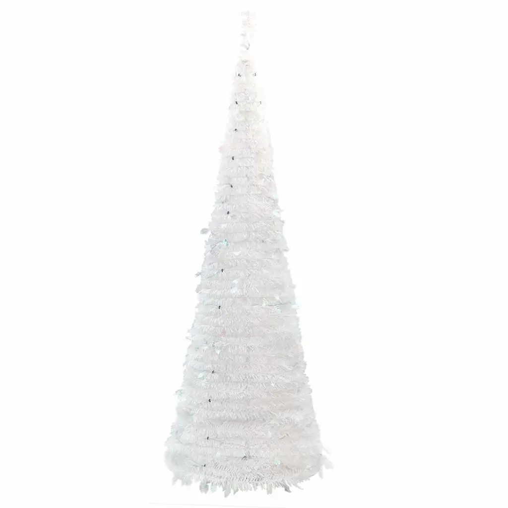 150cm White Artificial Christmas Tree with 100 LEDs