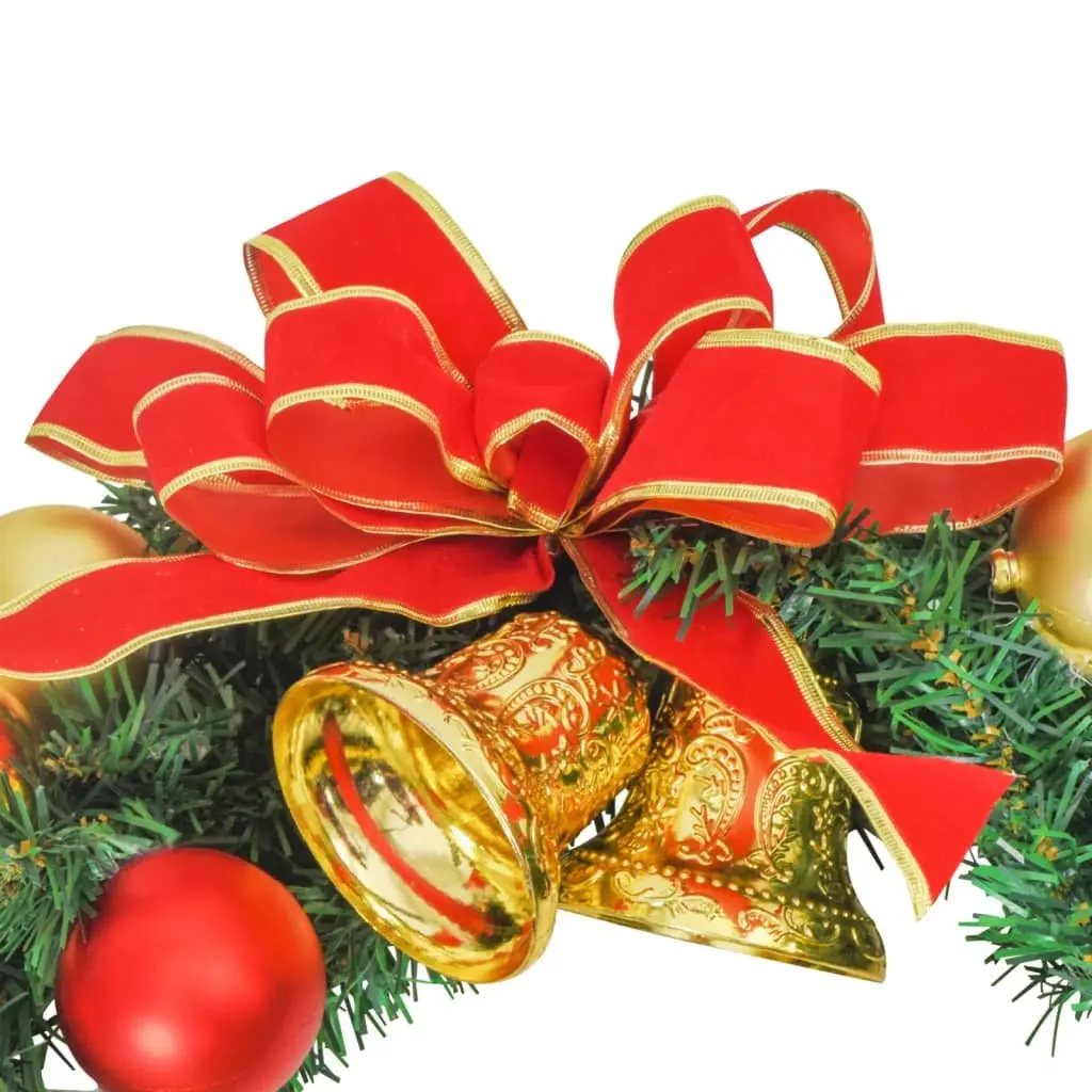 Christmas Wreath 45cm Green for Door Wall with 20 LED Lights
