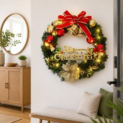 Specifications of Green Christmas Wreath with LED Lights 60cm