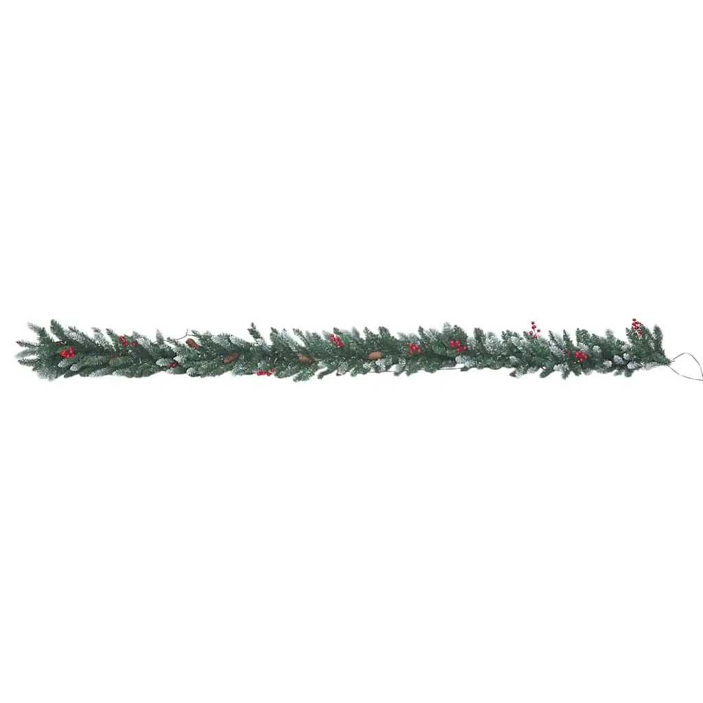 4 Piece Christmas Door Decoration Set with LED Lights Wreath Garland Trees
