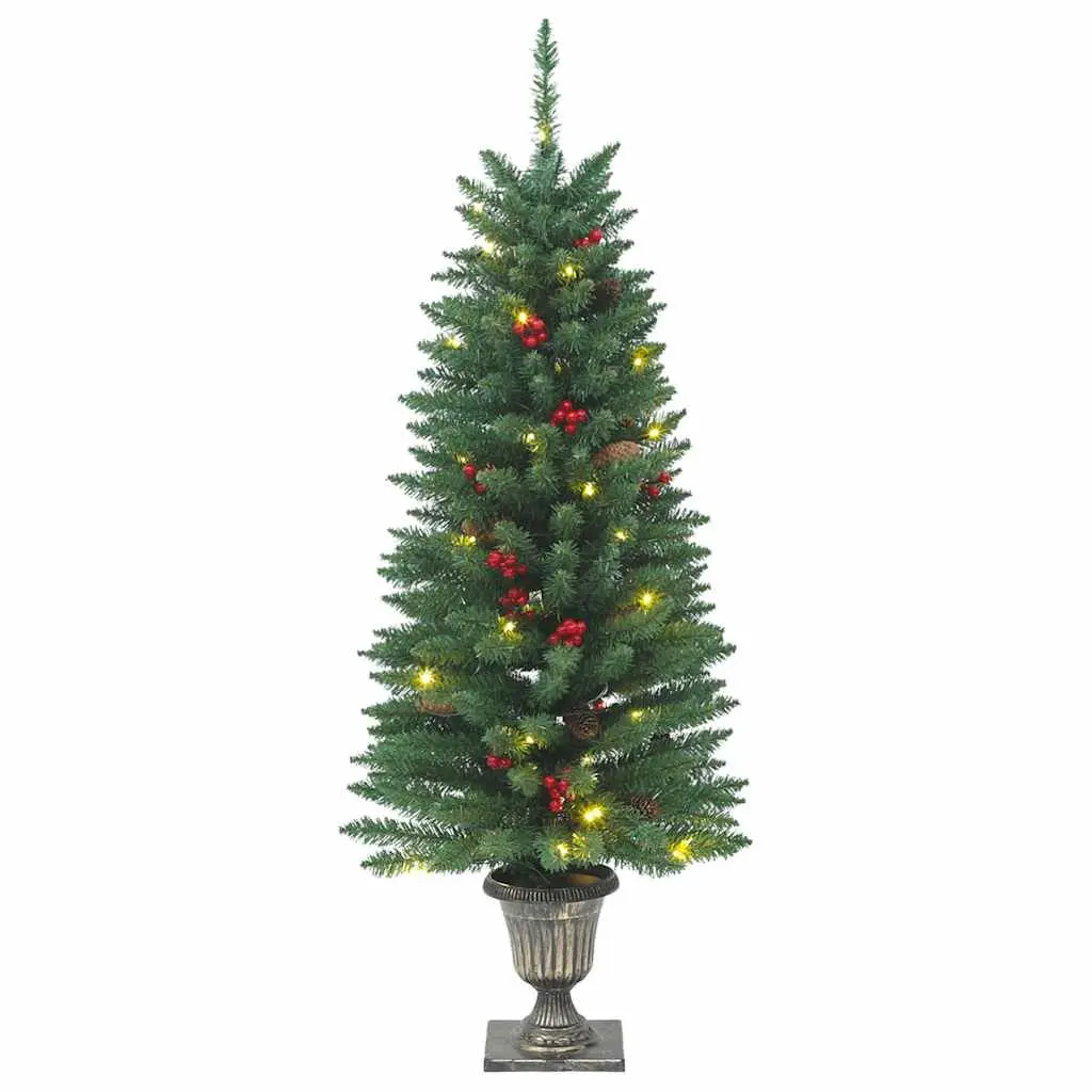 Artificial Christmas Trees 120cm Green for Home Decoration 2 Piece LED Lighted