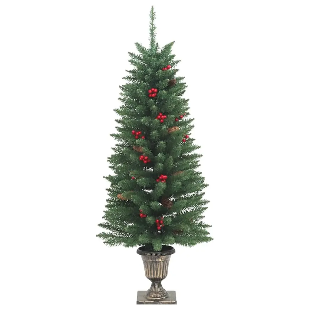 Artificial Christmas Trees 120cm Green for Home Decoration 2 Piece LED Lighted