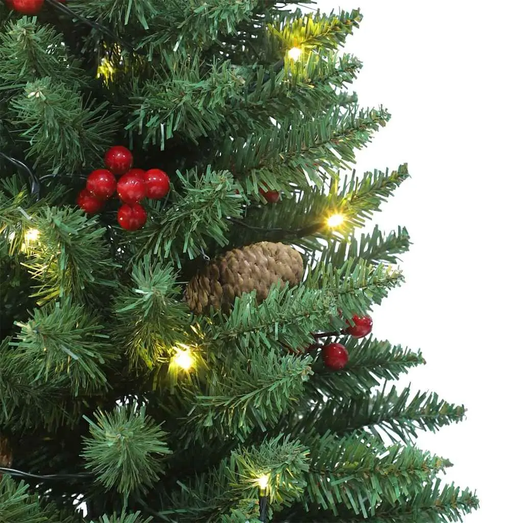 Artificial Christmas Trees 120cm Green for Home Decoration 2 Piece LED Lighted