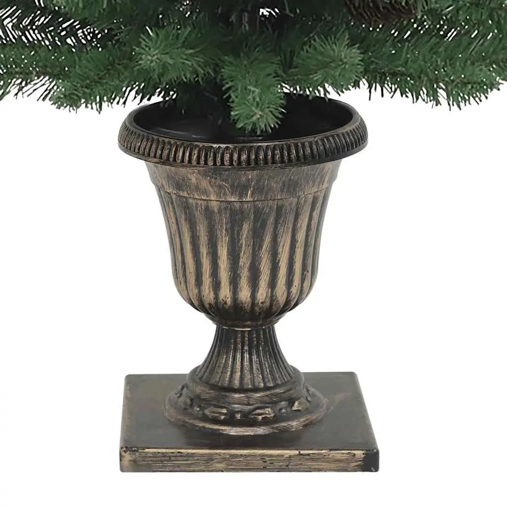 Artificial Christmas Trees 120cm Green for Home Decoration 2 Piece LED Lighted
