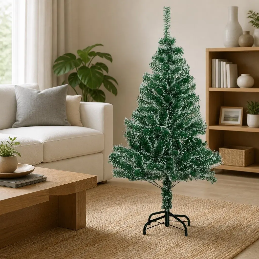 150cm Green Flocked Snow Artificial Tree