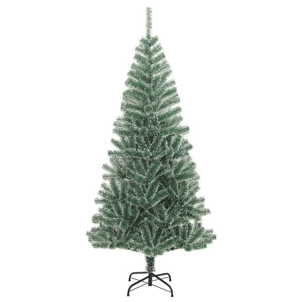 Artificial Christmas Tree 210cm Green Flocked Snow for Holiday Seasonal Decoration