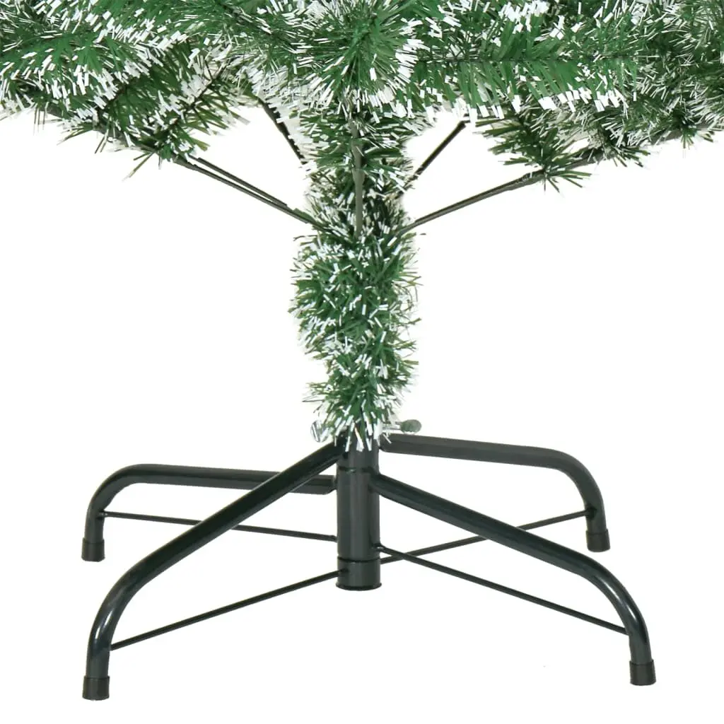 Artificial Christmas Tree 210cm Green Flocked Snow for Holiday Seasonal Decoration