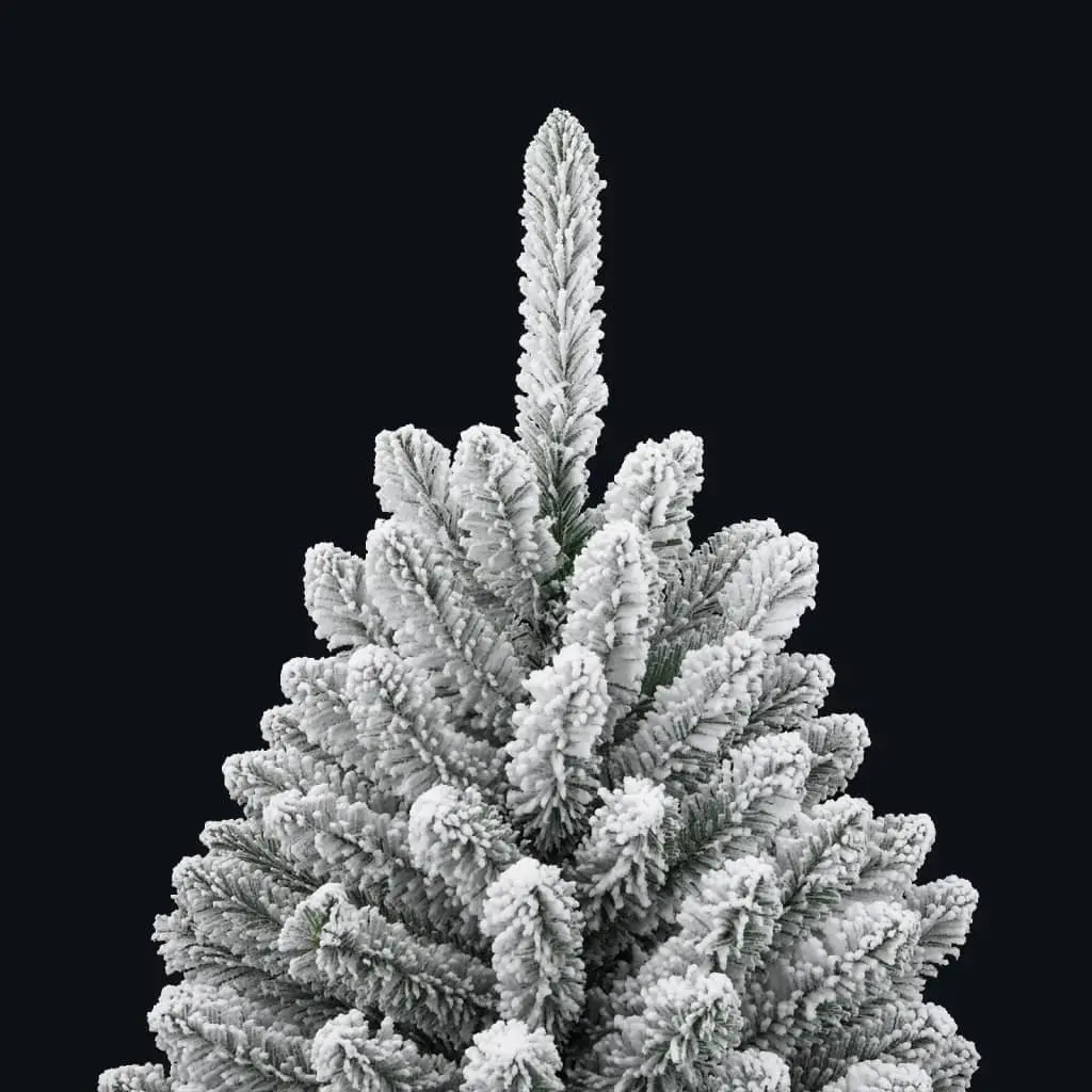 Artificial Christmas Tree for Holiday Decoration 150 cm Flocked Snow White