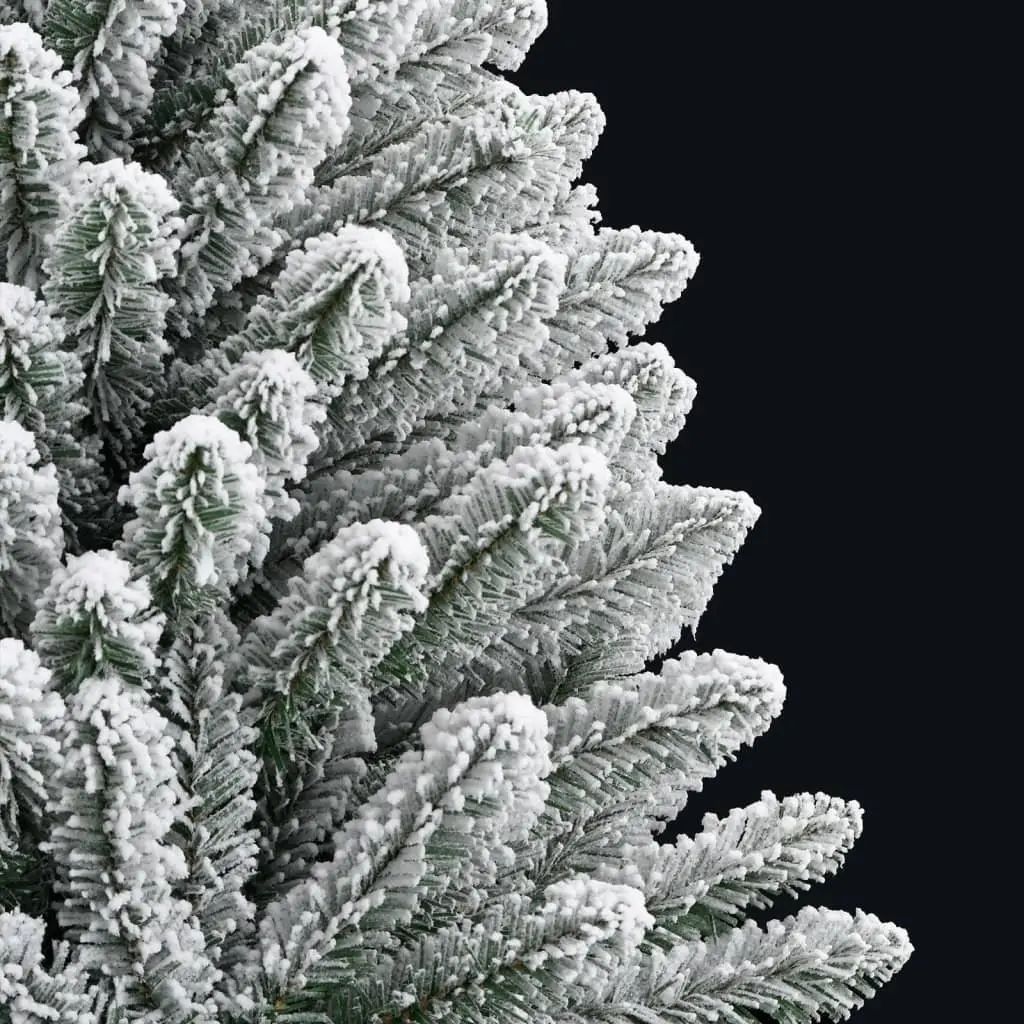 Artificial Christmas Tree for Holiday Decoration 150 cm Flocked Snow White