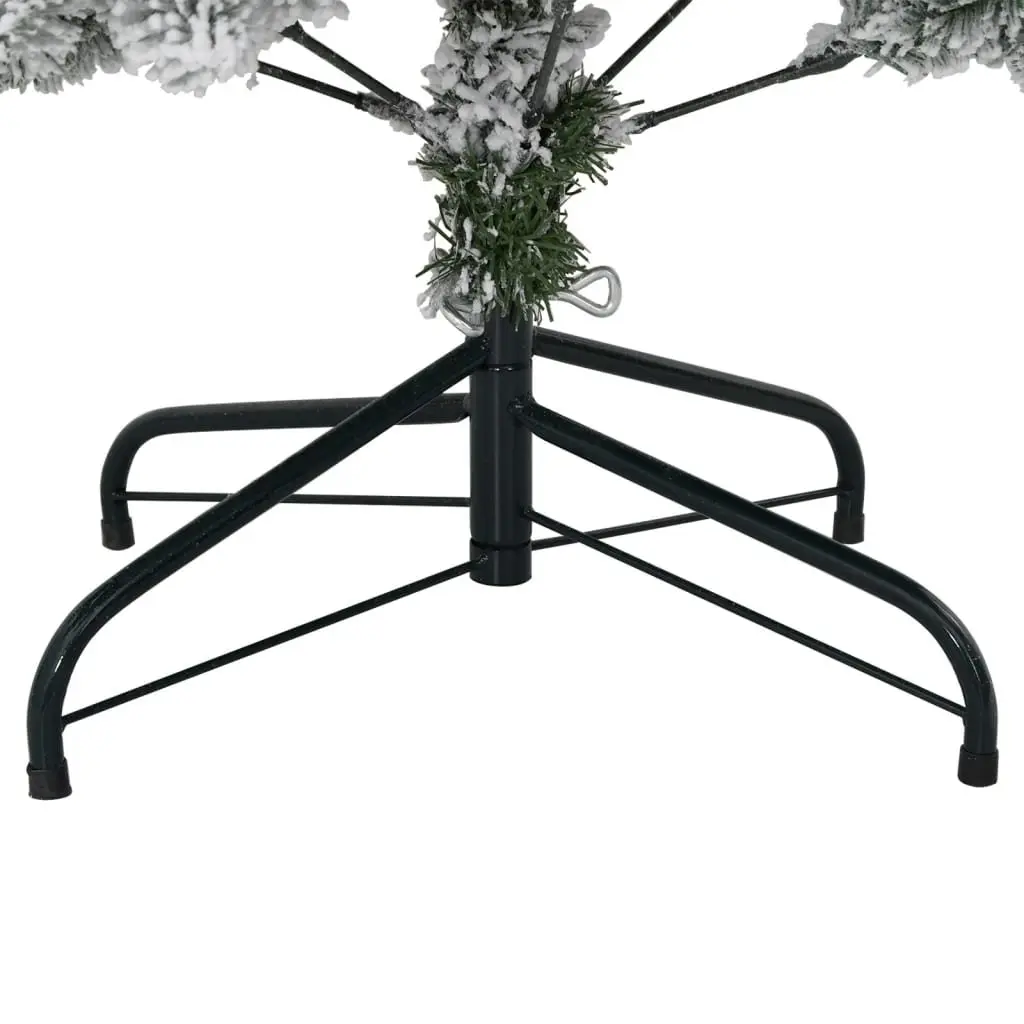 Artificial Christmas Tree for Holiday Decoration 150 cm Flocked Snow White