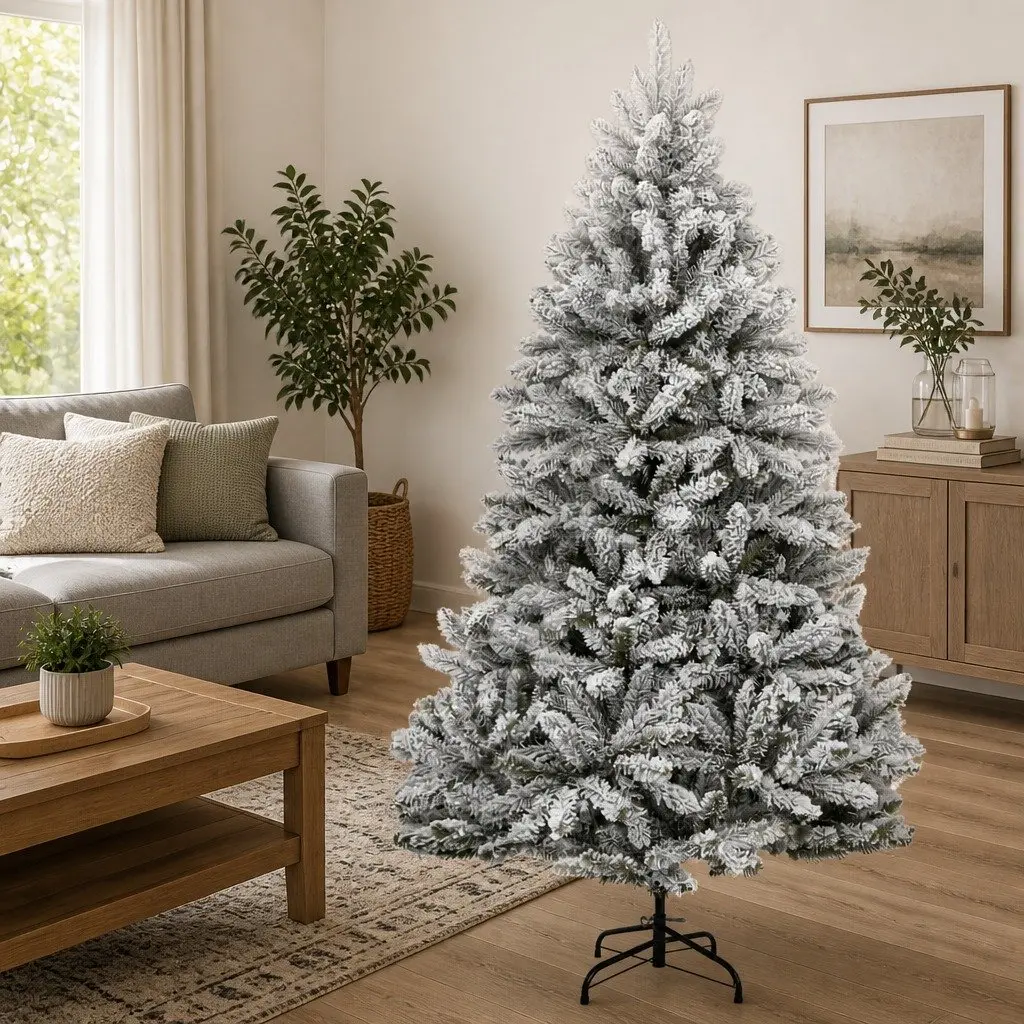 Artificial Christmas Tree for Home 210cm White Flocked Snow
