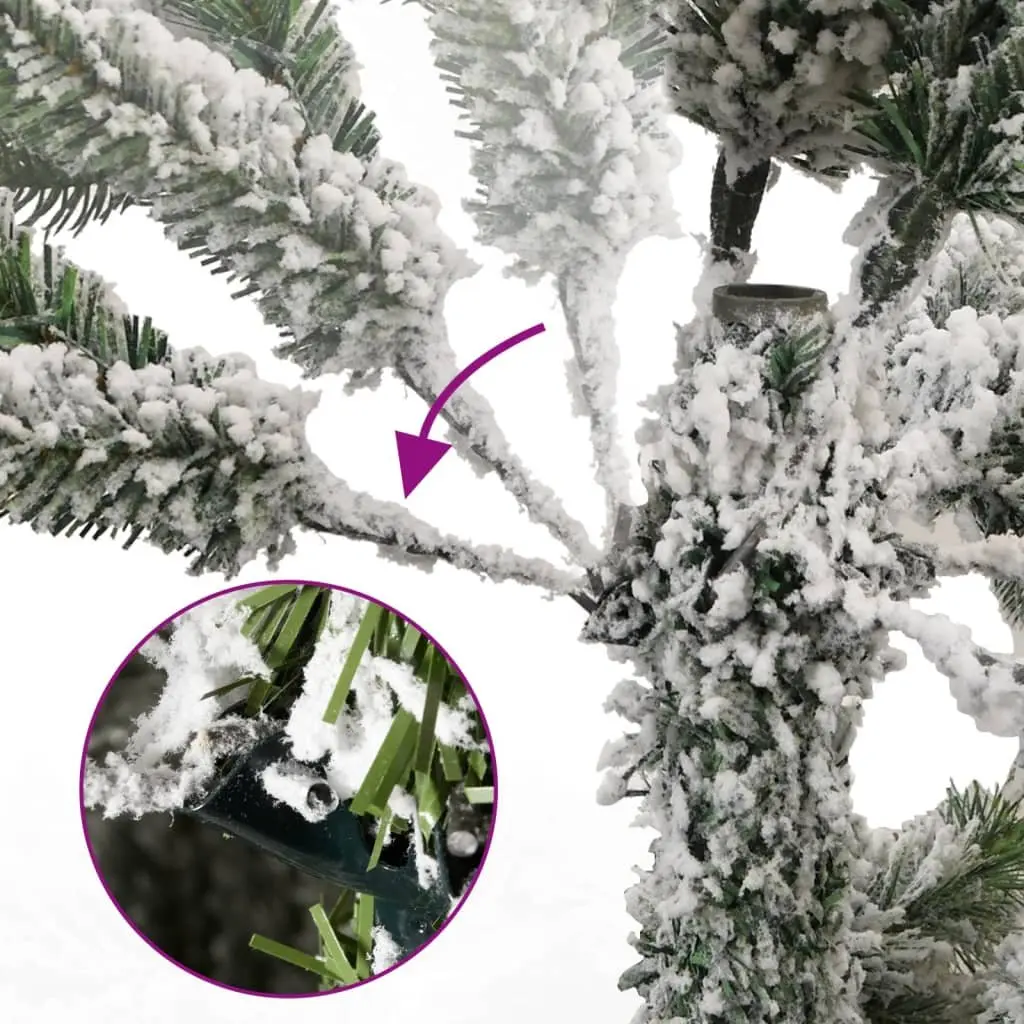 Artificial Christmas Tree for Home 240cm White Flocked Snow PVC Tips