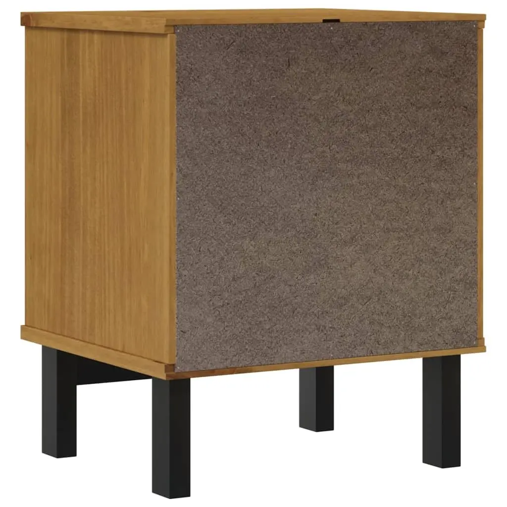 Bedside Cabinet Brown 40x35x50 cm Solid Pine Wood Nightstand Bedroom Storage