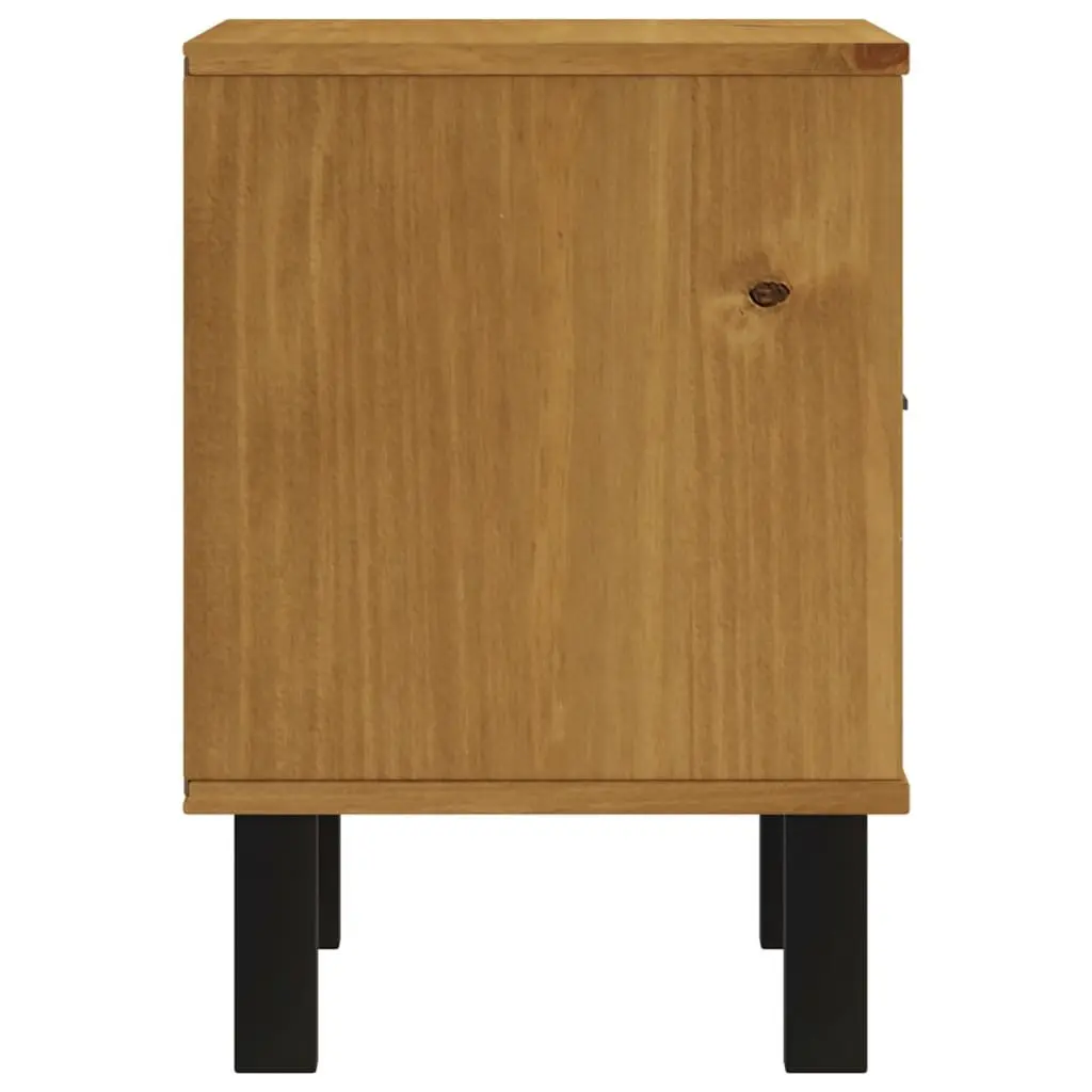 Bedside Cabinet Brown 40x35x50 cm Solid Pine Wood Nightstand Bedroom Storage