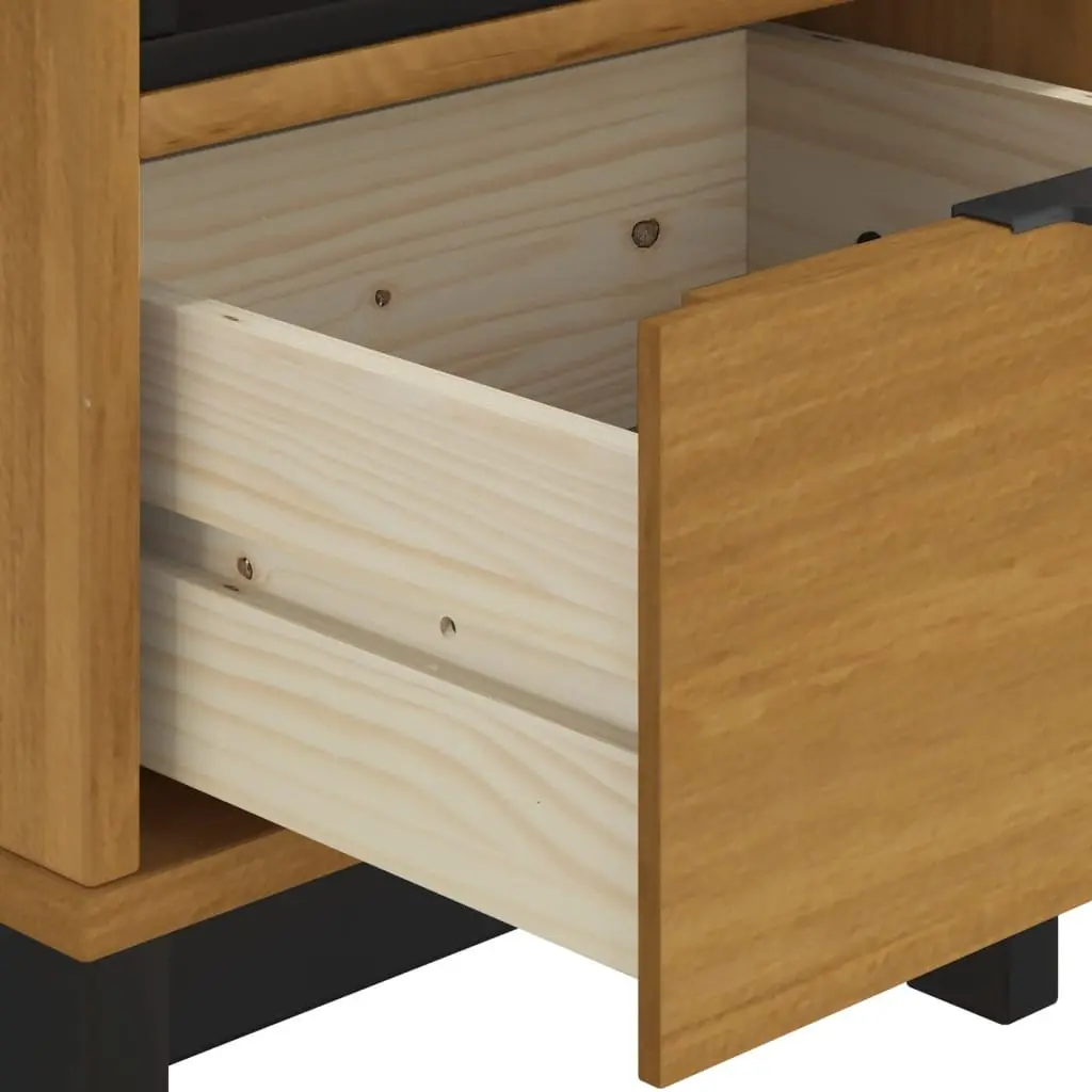 Bedside Cabinet Brown 40x35x50 cm Solid Pine Wood Nightstand Bedroom Storage