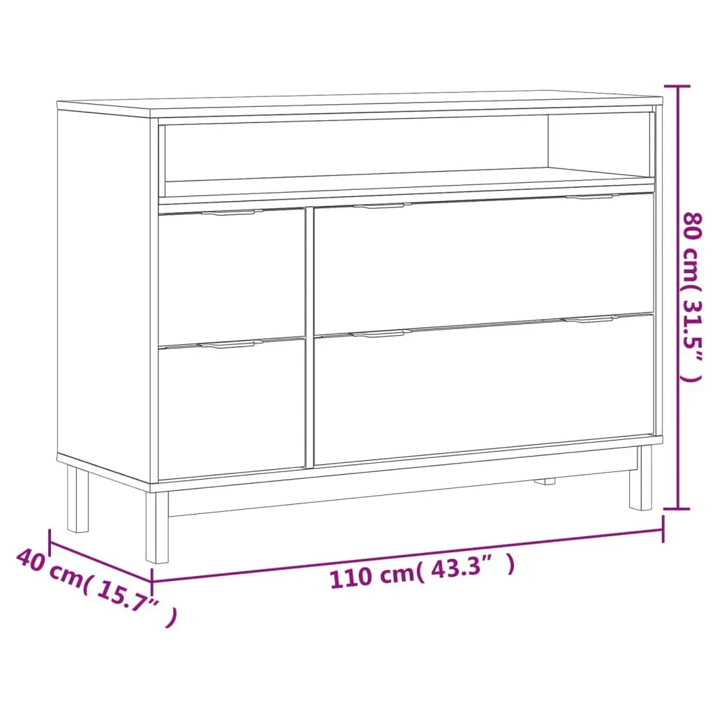 Drawer Cabinet Storage Organizer for Home Brown Wooden 4 Drawer